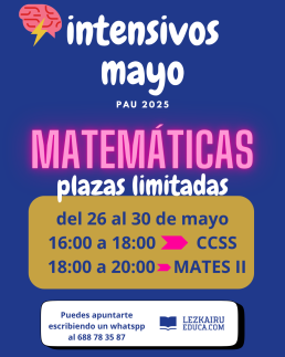 Intensivos de mayo 25