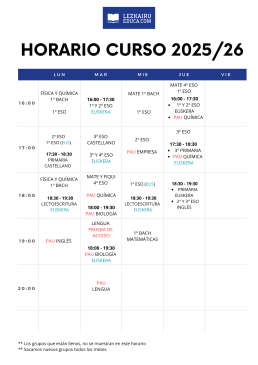 horario curso 2025/26