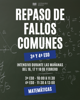 Fallos comunes de matemáticas
